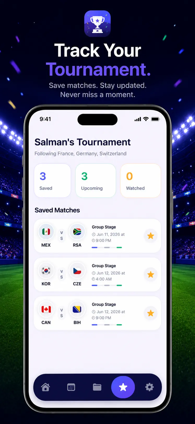 Football Schedule Planner – kickoff countdown widgets on iPhone Home Screen