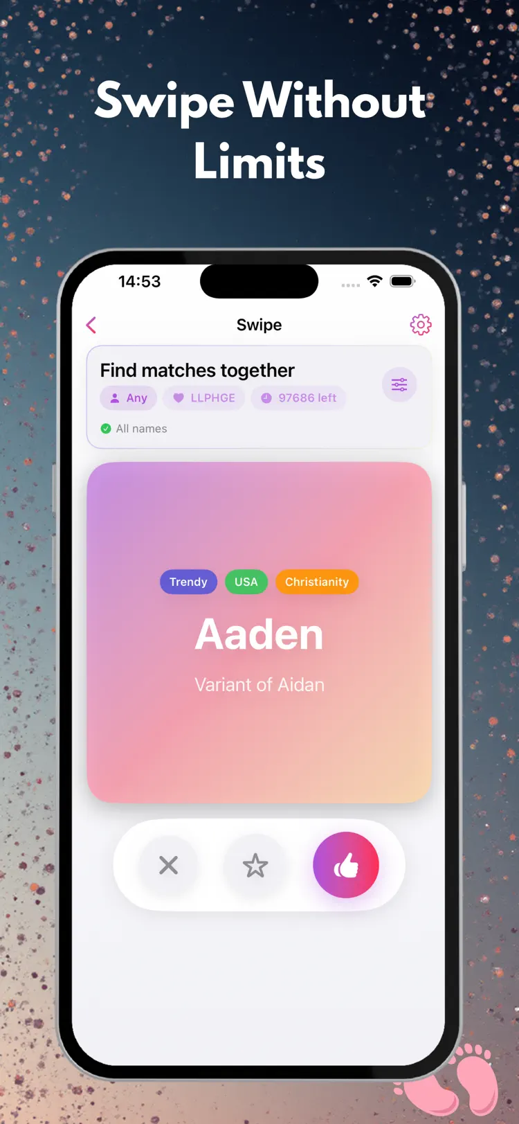 BabyName app – shared favorites list for couples