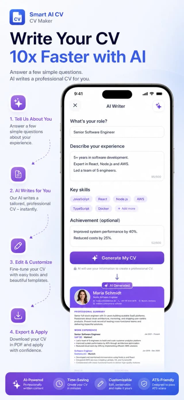 CV Maker – AI-assisted resume writing