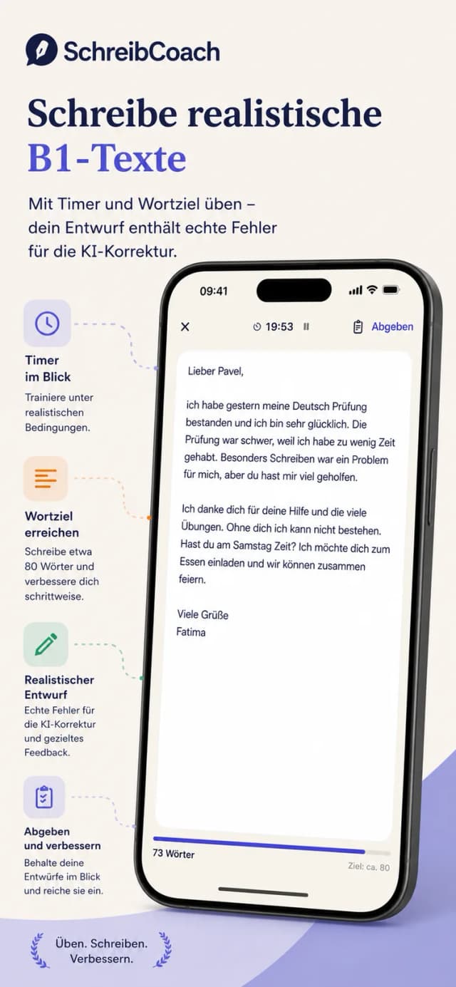 SchreibCoach – Redemittel und Formulierungen für B1
